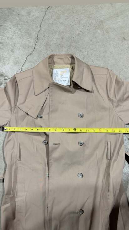Vintage 80’s London Fog Maincoats Double Breasted Trench Coat with Belt Size 8 P - Picture 4 of 7